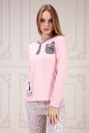 Penguen Baskılı Pijama Takım