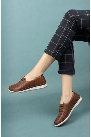 Ortopedik Pedli Krokodil Baskı Taba Ayakkabı