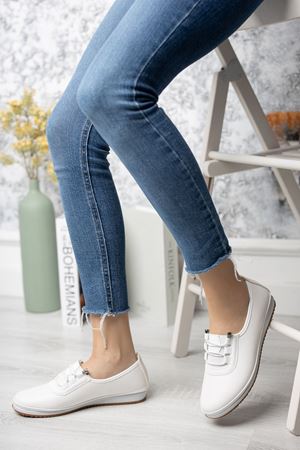 Gimer Ortopedik Pedli Beyaz Ayakkabı