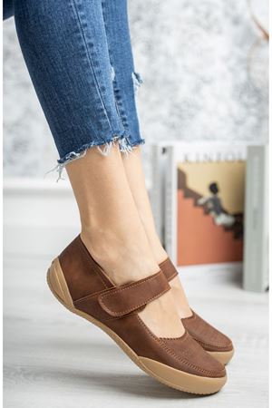 Ortapedik Ped Cırtlı Taba Ayakkabı