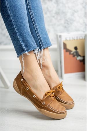 Ortapedik Pedli Bağcıklı Taba Ayakkabı