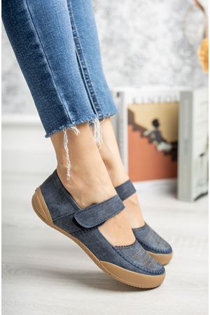 Ortapedik Ped Cırtlı Lacivert Ayakkabı