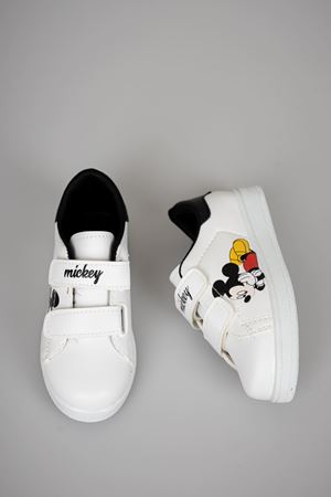 Baskılı Beyaz Garnisi Siyah Çocuk Ayakkabı