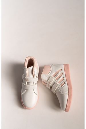 Beyaz Yanı Pudra Şeritli Cırtlı Bot