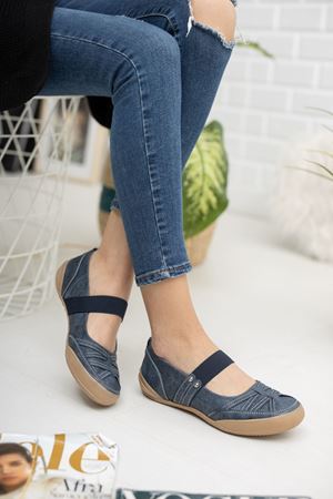 Ortapedik Ped Kadın Lacivert Ayakkabı