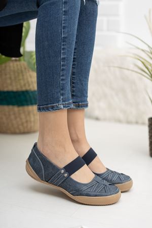 Ortapedik Ped Kadın Lacivert Ayakkabı