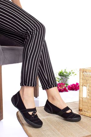 Ortopedik Ped Kadın Siyah Ayakkabı