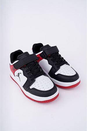 Siyah Kırmızı Garnili Çocuk Spor AYAKKABI