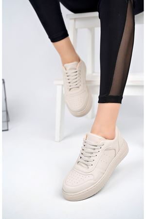 Alçak Taban Mekval Dikişli Vizon Spor Ayakkabı