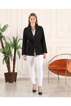Beli Kuşaklı Kadın Blazer Ceket