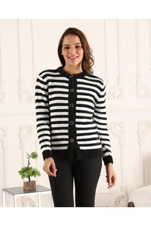 Çizgili Kadın Hırka