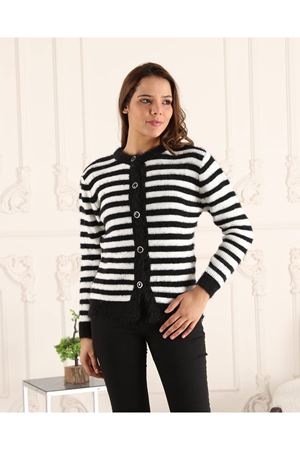 Çizgili Kadın Hırka