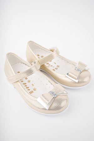 Altın Parlak Kız Bebe Ayakkabı