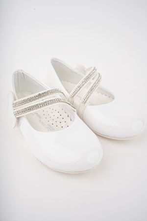 Çatal Baretli Beyaz Bebe Ayakkabı