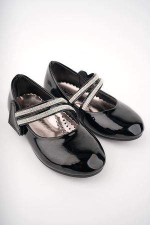 Çatal Baretli Siyah Bebe Ayakkabı