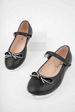 Termo Taban Bıyık Fiyonk Siyah Star Kız Çocuk Ayakkabı - kopya