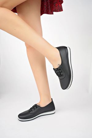 Gimer Ortopedik Pedli Siyah Ayakkabı