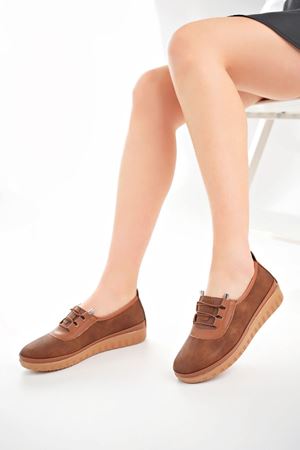 Ortopedik Ped Taba Zümrüt Kadın Ayakkabı