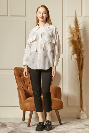 Desenli Kadın Gömlek