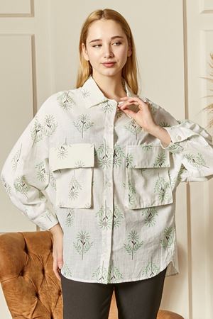 Desenli Kadın Gömlek