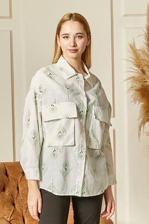 Desenli Kadın Gömlek