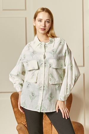 Desenli Kadın Gömlek