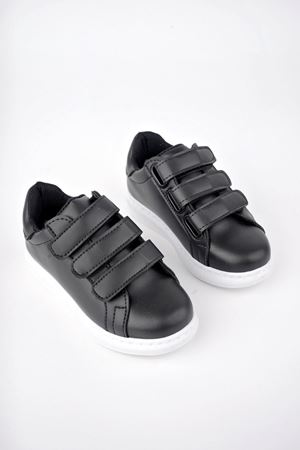 Cırtlı Siyah Çocuk Ayakkabı