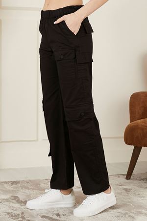 Beli Lastikli Cepli Kadın Pantolon