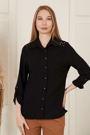 Omuzu Taşlı Kadın Gömlek