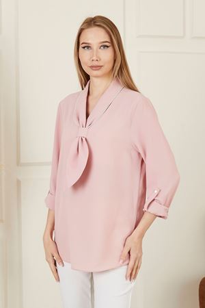 Kravat Yaka Kadın Bluz