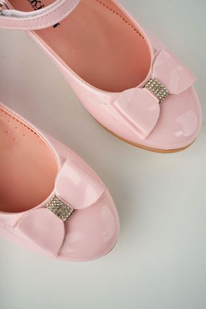 Fiyonklu Pudra Kız Çocuk Babet