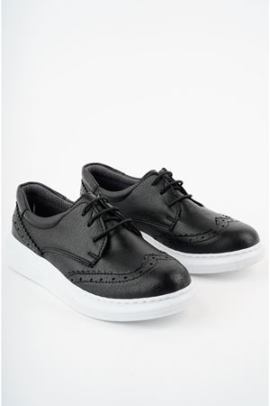 Bağcıklı Siyah Cilt  Erkek Ayakkabı