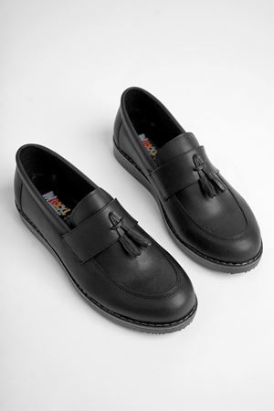 Siyah Cilt Garson Çocuk Ayakkabı