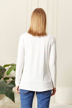 Uzun Kollu Baskılı Hamile Tişört