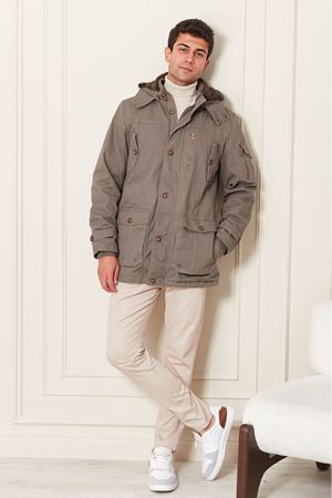 Kapşonlu İçi Yünlü Erkek Kaban