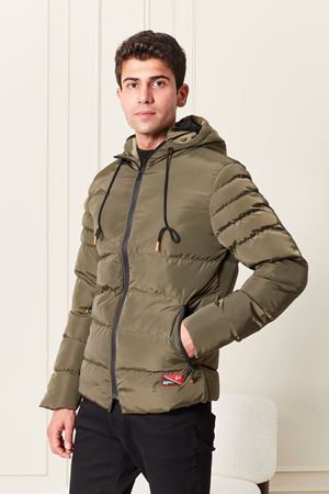 Kapşonlu Şişme Erkek Mont