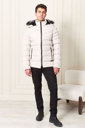 Kapşonlu Erkek Şişme Mont