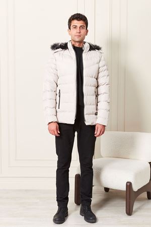 Kapşonlu Erkek Şişme Mont