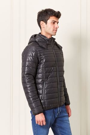 Kapşonlu Şişme Erkek Mont