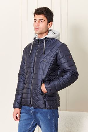 Kapşonlu Şişme Erkek Mont