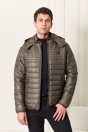Kapşonlu Şişme Erkek Mont