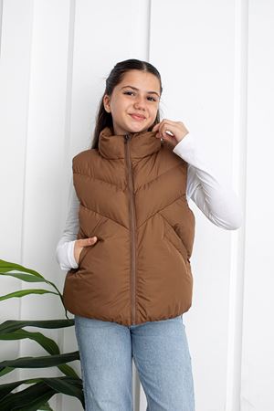 Unisex Taba Çocuk Yelek