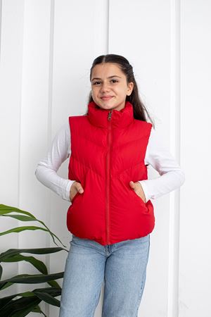 Unisex Kırmızı Çocuk Yelek