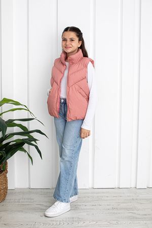 Unisex Pudra Çocuk Yelek