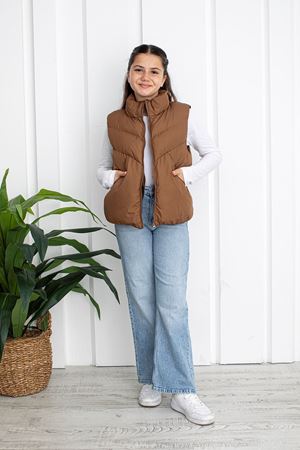 Unisex Taba Çocuk Yelek