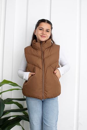 Unisex Taba Çocuk Yelek