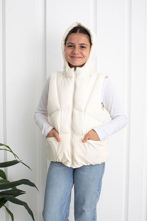 Unisex Beyaz Çocuk Yelek