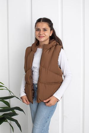 Unisex Taba Çocuk Yelek