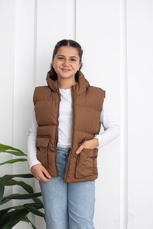 Unisex Taba Çocuk Yelek