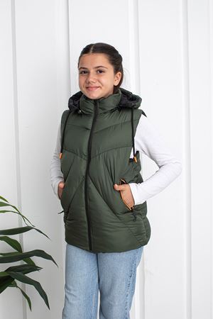 Unisex Haki Çocuk Yelek